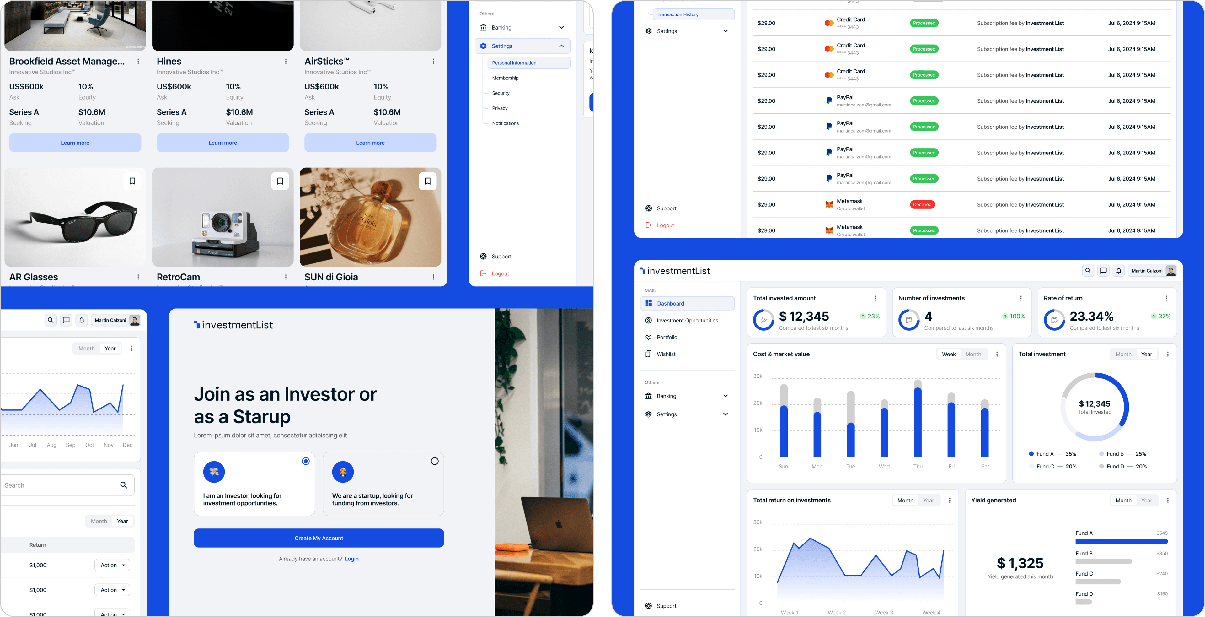 Investment List — product detail